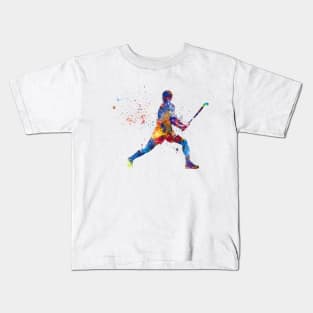 watercolor field hockey Kids T-Shirt